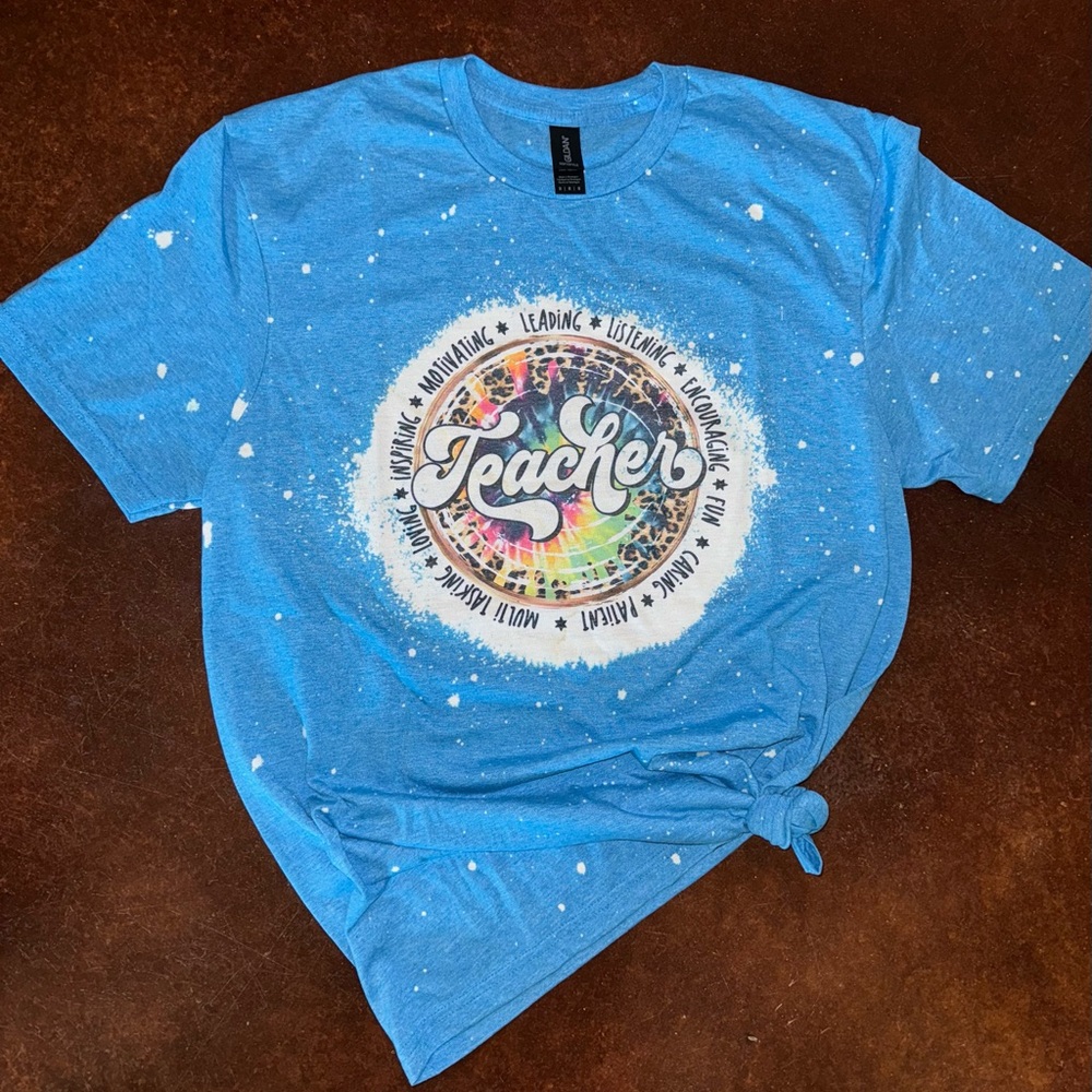 Bleached teacher shirt